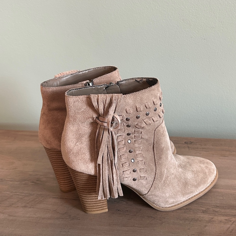 INC International Concepts Brown Suede Boots 3.5 in heel